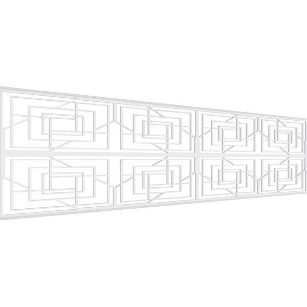 Ekena Millwork Set of Four Panels for 94 1/2"W x 24 1/4"H Norwood Fretwork Wainscot Wall Paneling WPKP12X01X47NWD - main